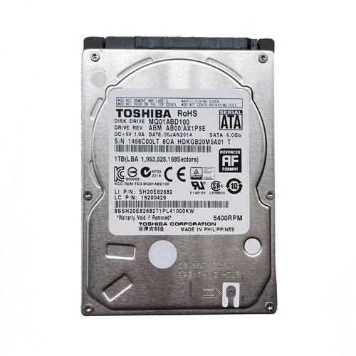 Toshiba 2.5 1TB 5400rpm 8MB SATA3, MQ01ABD100