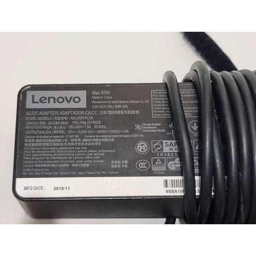 GYÁRI Lenovo 65W USB Type-C, ADLX65YAC3A, laptop töltő