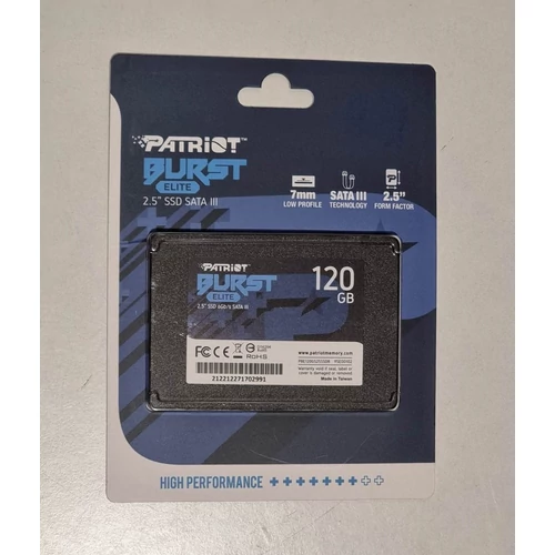Új Patriot 2.5 Burst Elite 120GB SATA3 (PBE120GS25SSDR)