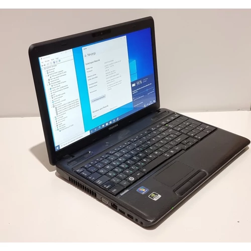 TOSHIBA C660, 15,6" HD Kijelző,  Intel® Core™ I5-2430M processzor, 4GB DDR3 Memória, 320GB Merevlemez, Nvidia Geforce GT520M, Bővítési lehetőségek, eredeti Microsoft Windows 10
