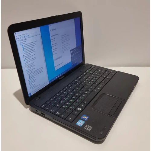 TOSHIBA C850, 15,6" HD Kijelző,  Intel® Core™ I3-2310M processzor, 4GB DDR3 Memória, 320GB Merevlemez, Bővítési lehetőségek, eredeti Microsoft Windows 10