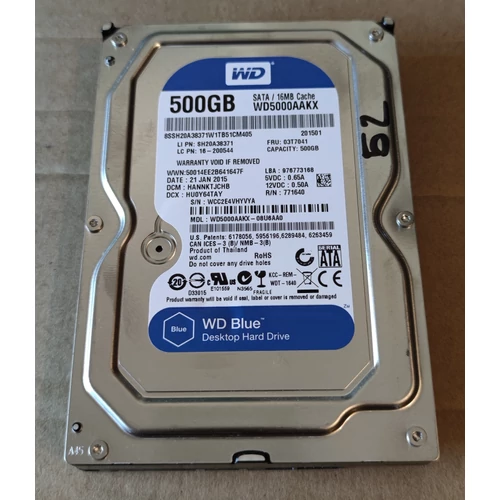 Western Digital 3.5 500GB 32MB 7200rpm SATA3 (WD5000AZLX)